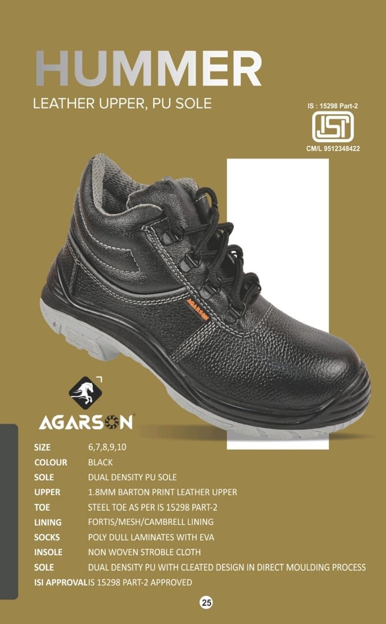 Agarson Hummer Grey Steel Toe Safety Shoes